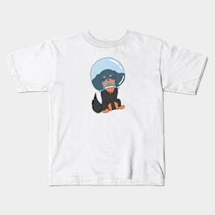 Cavalier King Charles Spaniel - Black and Tan in Space Kids T-Shirt